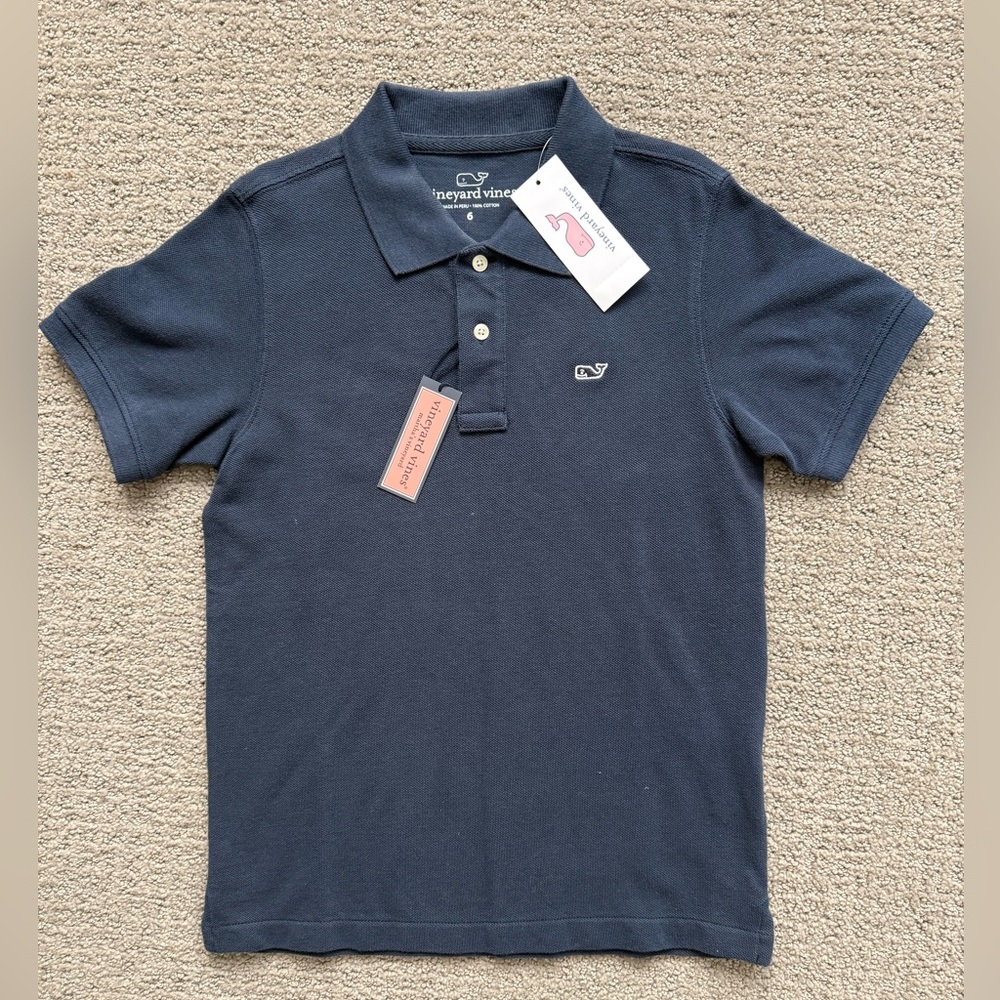 Vineyard Vines Kids Navy Blue Polo NWT